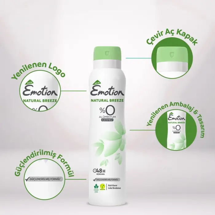 Emotion Natural Breeze Kadın Deodorant Sprey 150 ml