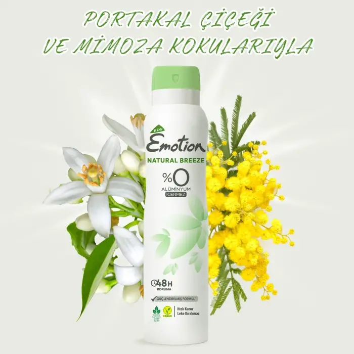 Emotion Natural Breeze Kadın Deodorant Sprey 150 ml