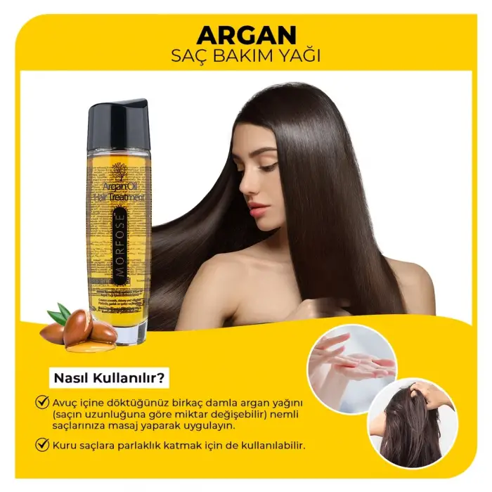 Morfose Bitkisel Saç Yağı Argan 100 ml