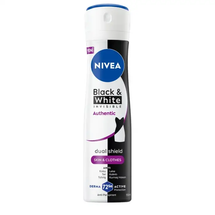 Nivea Black & White Invisible Authentic Kadın Deodorant Sprey 150 ml