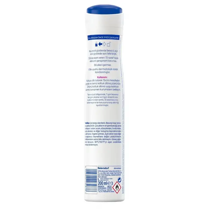 Nivea Black & White Invisible Clear Kadın Sprey Deodorant 200 ml