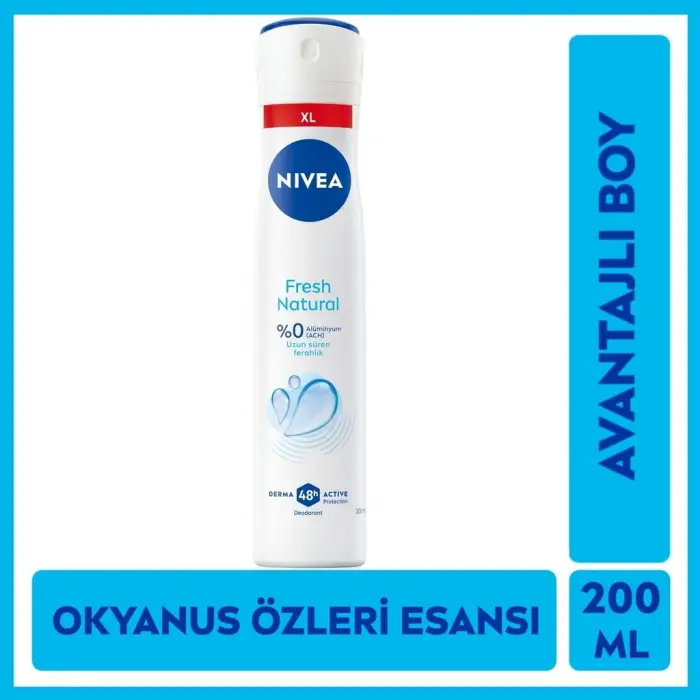 Nivea Fresh Natural Kadın Sprey Deodorant 200 ml