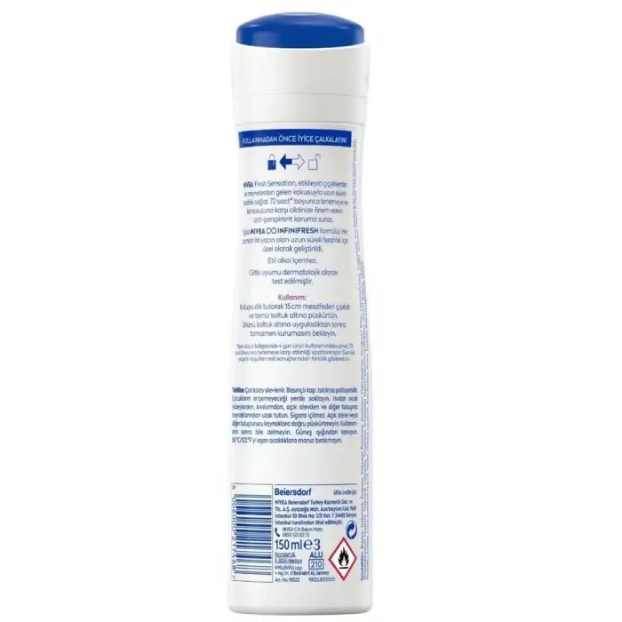 Nivea Kadın Sprey Deodorant Fresh Sensation 150 ml