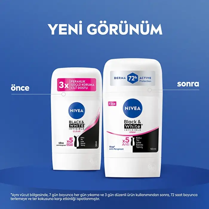 Nivea Kadın Stick Deodorant Black & White Clear 50 ml