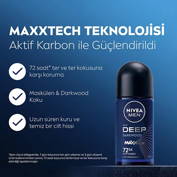 Nivea Men Erkek Roll-on Deodorant Deep Dimension 50 ml