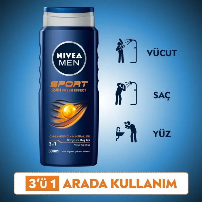 Nivea Men Erkek Sport Duş Jeli 500 ml