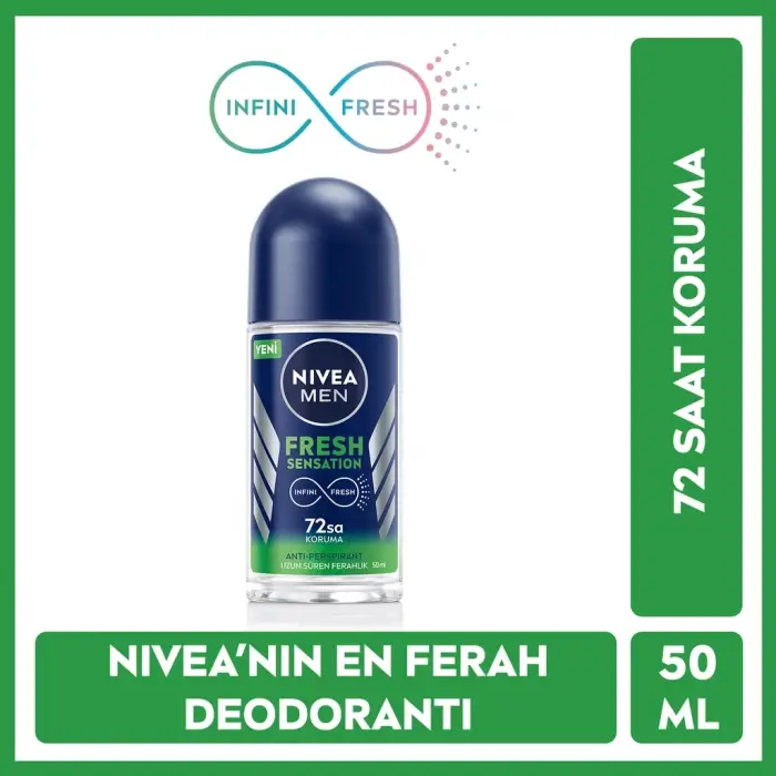 Nivea Men Fresh Sensation Erkek Deodorant Roll On 50 ml