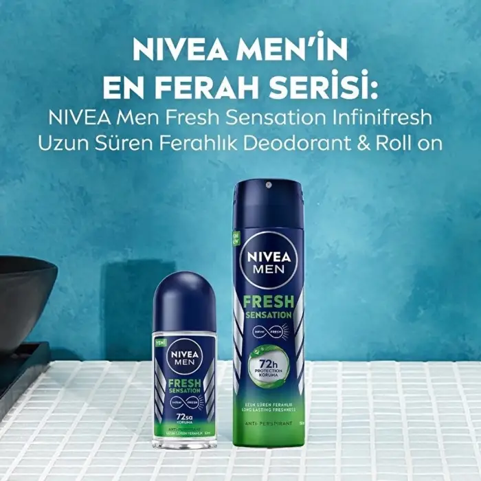 Nivea Men Fresh Sensation Erkek Deodorant Roll On 50 ml