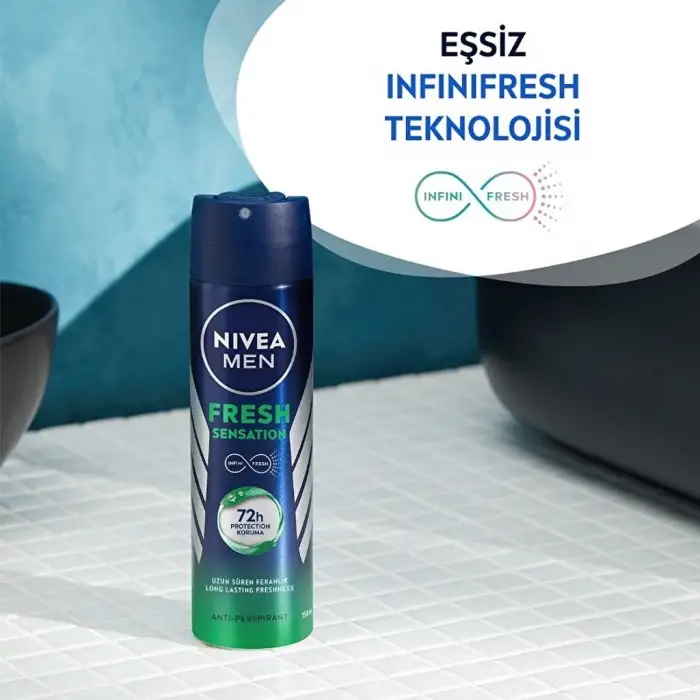 Nivea Men Fresh Sensation Erkek Deodorant Sprey 150 ml