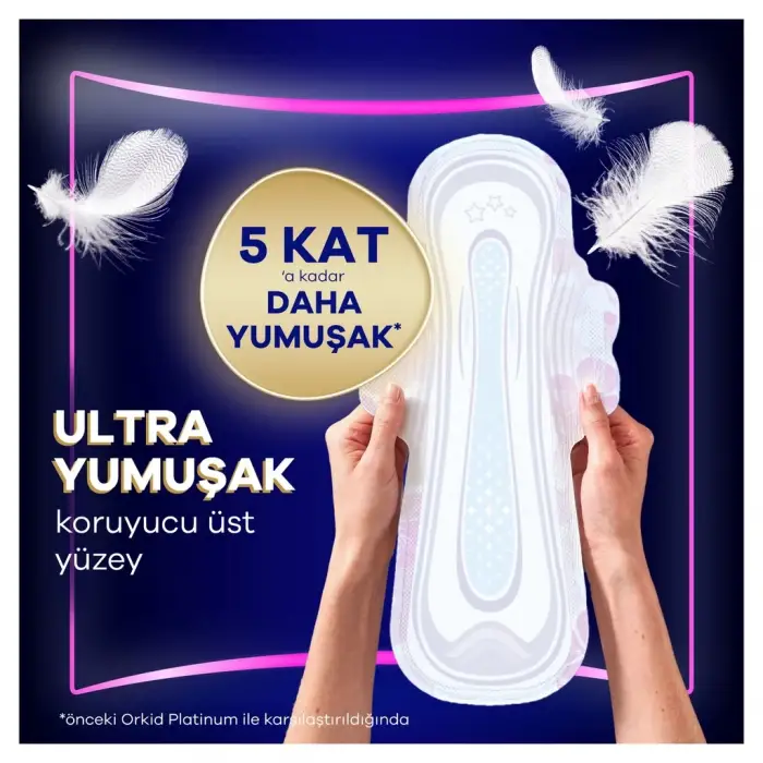 Orkid Platinum Gece Boy 5 Extra Plus Hijyenik Ped 14 Adet