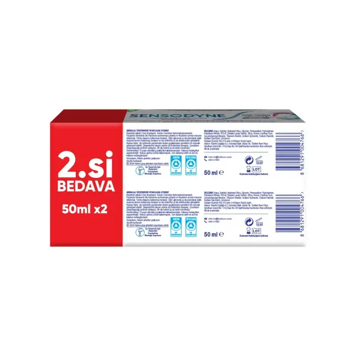 Sensodyne Çok Yönlü Koruma Diş Macunu 50 ml x 2