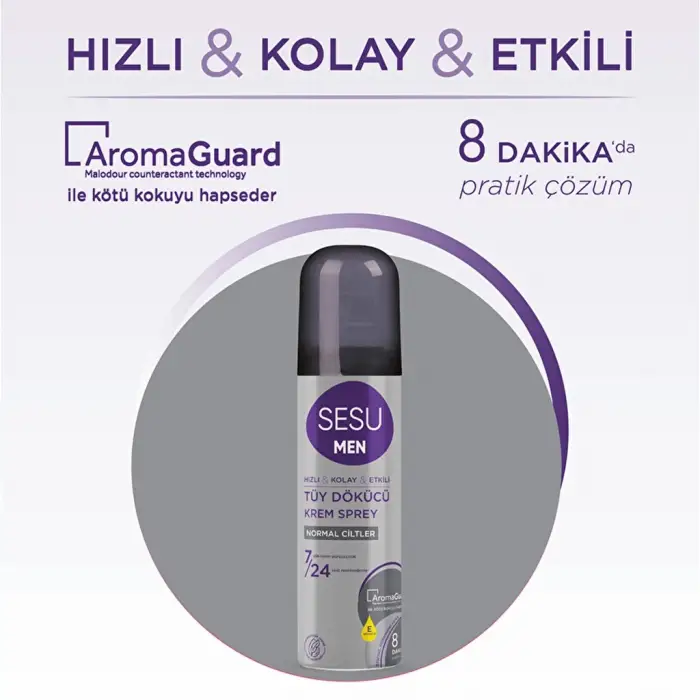 Sesu For Men Tüy Dökücü Krem Sprey 150 ml