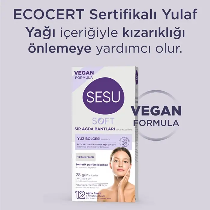 Sesu Soft Yüz Ağda Bandı 12li