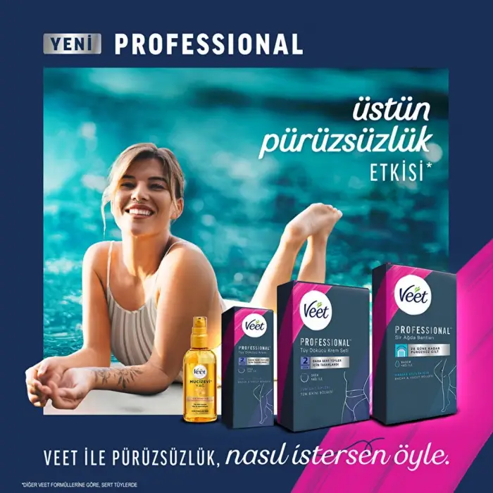Veet Profesyonel Ağda Bandı Normal Ciltler 12li