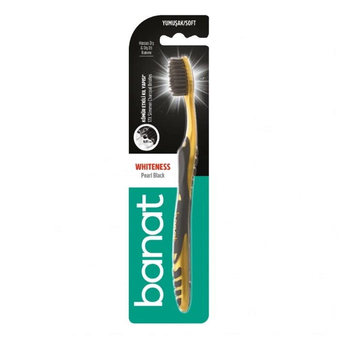 Banat Pearl Black Charcoal Diş Fırçası (Yumuşak)