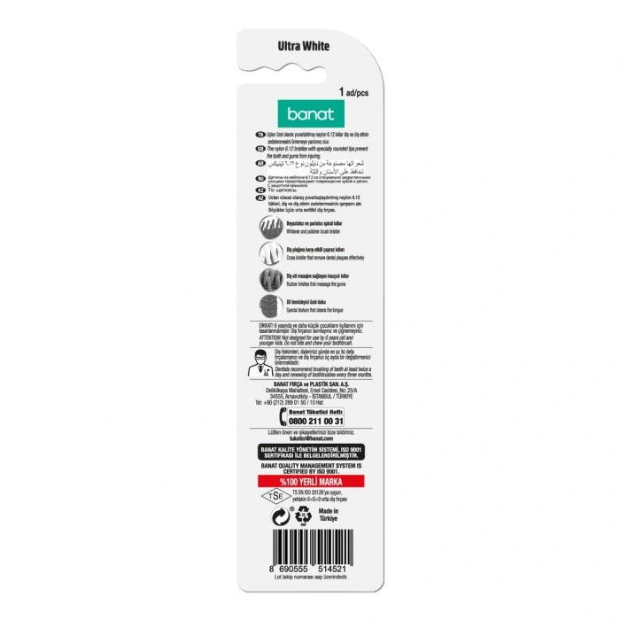 Banat Ultra White Diş Fırçası (Orta)