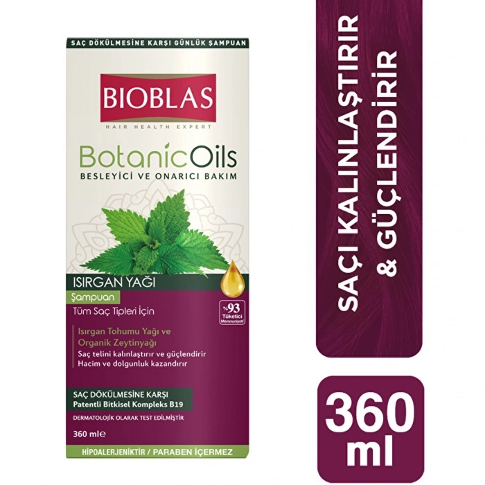 Bioblas Botanic Oils Isırgan Yağlı Şampuan 360 ml