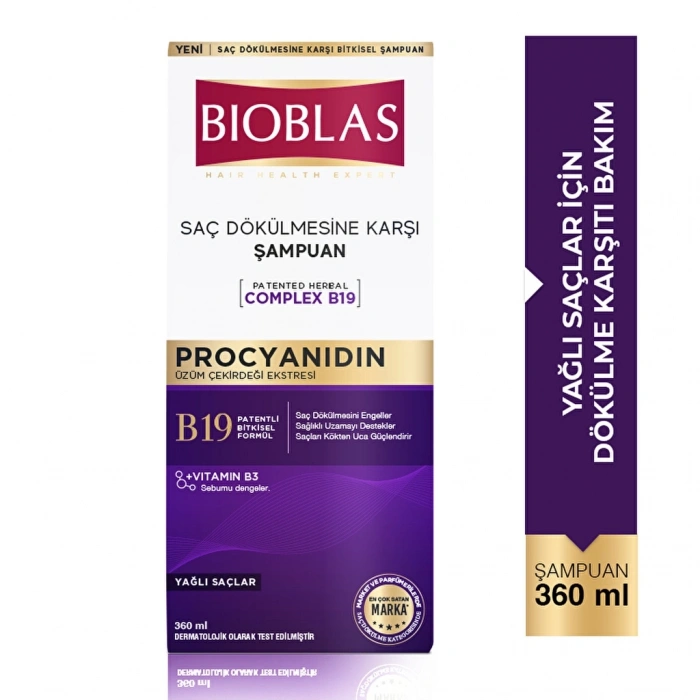 Bioblas Procyanidin Saç Dökülmesine Yağlanmaya Karşı Şampuan 360 ml