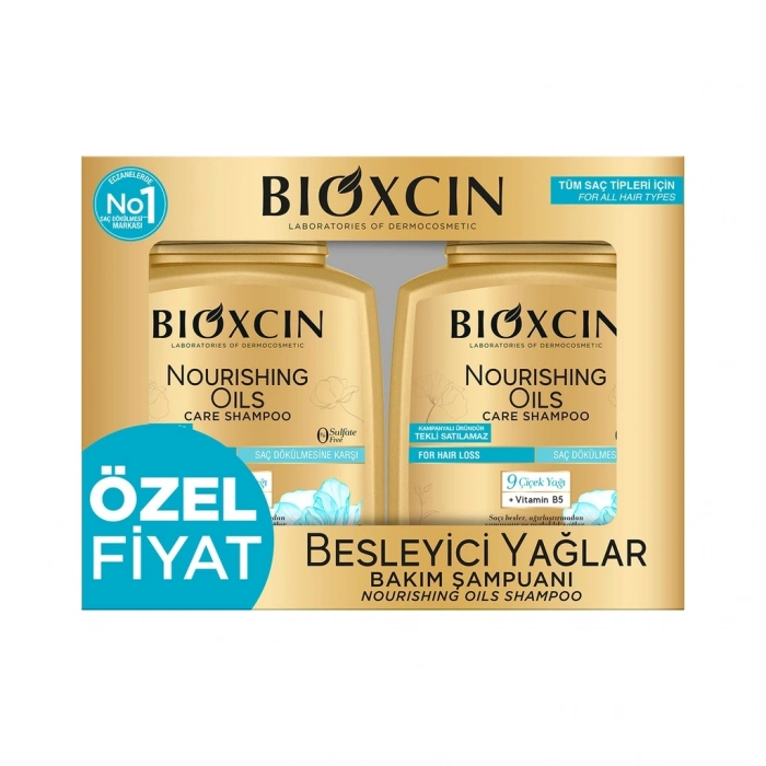 Bioxcin Besleyici Yağlar Bakım Şampuanı 300 ml x 2