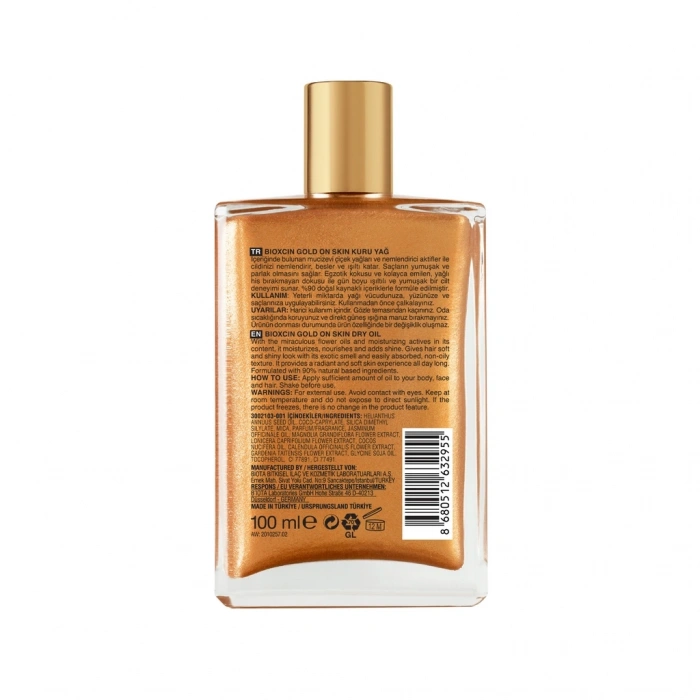 Bioxcin Gold on Skin Simli Kuru Vücut Yağı 100 ml