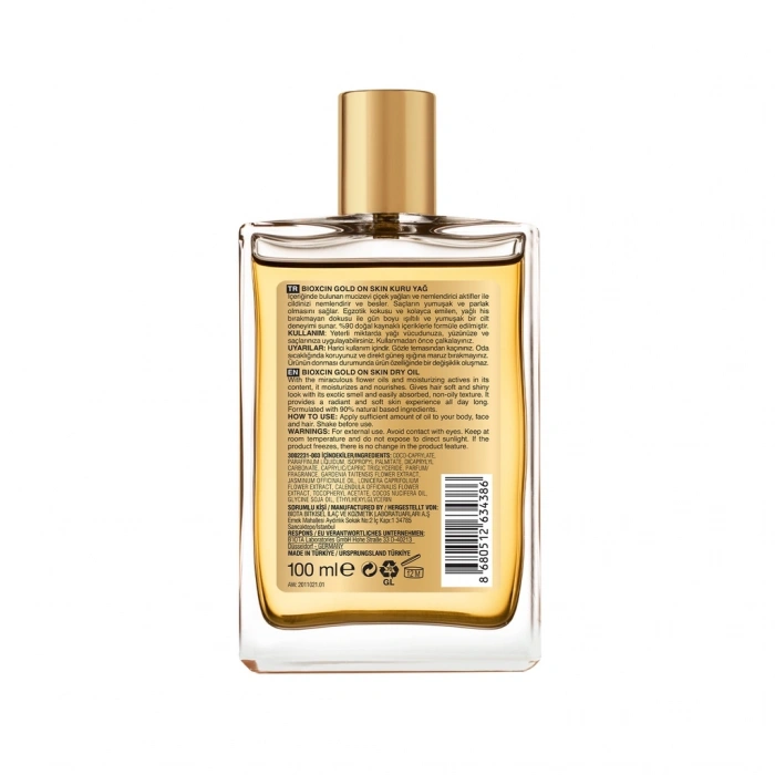 Bioxcin Gold on Skin Simsiz Kuru Vücut Yağı 100 ml