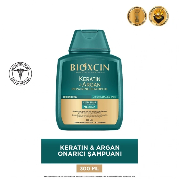 Bioxcin Keratin & Argan Onarıcı Şampuan 300 ml