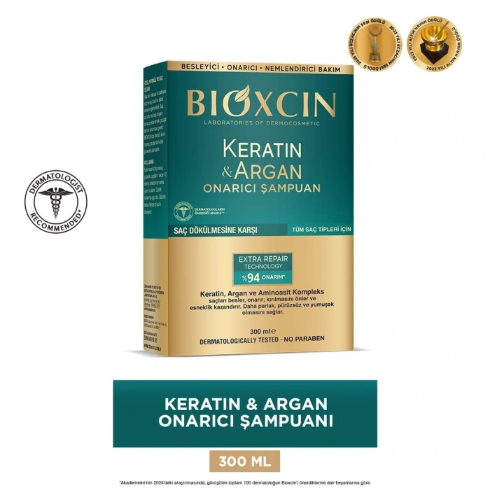 Bioxcin Keratin & Argan Onarıcı Şampuan 300 ml