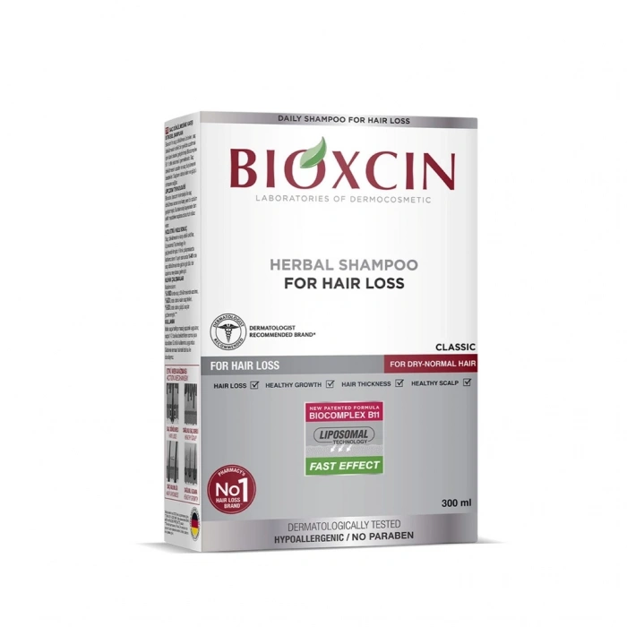 Bioxcin Saç Dökülmesine Karşı Bitkisel Klasik Şampuan Kuru ve Normal Saçlar 300 ml