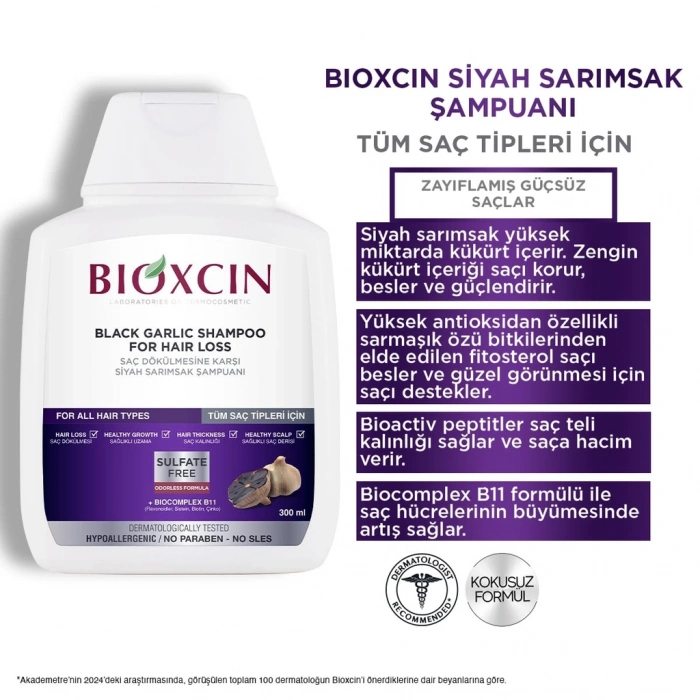 Bioxcin Siyah Sarımsak Şampuan 300 ml