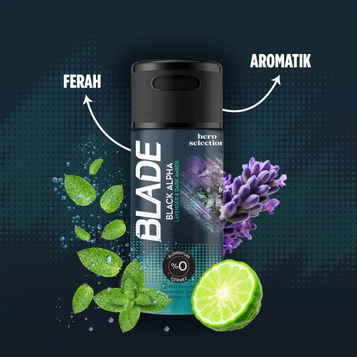 Blade Black Alpha Erkek Deodorant Sprey 90 ml
