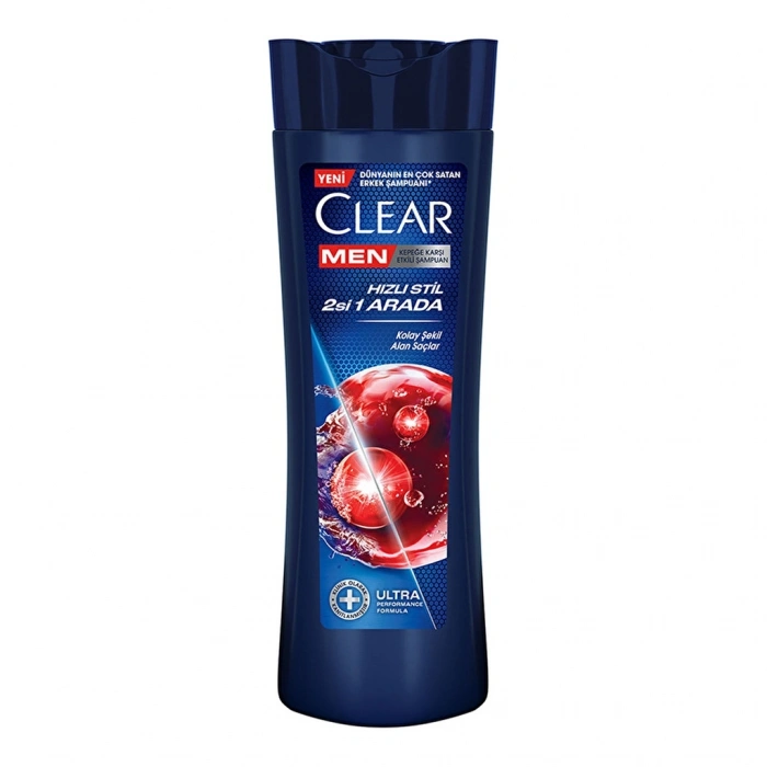 Clear Men Kepeğe Karşı Etkili Şampuan Hızlı Stil 2si 1 Arada Kolay Şekil Alan Saçlar 350 ml