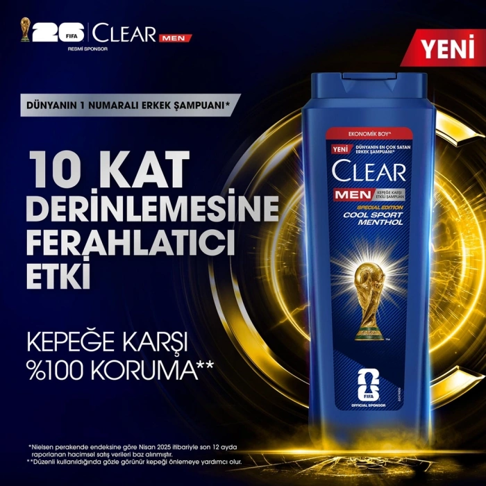 Clear Men Kepeğe Karşı Şampuan Cool Sport Menthol 500 ml