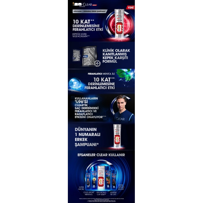 Clear Men Special Edition FIFA World Cup Kepeğe Karşı Etkili Şampuan 330 ml