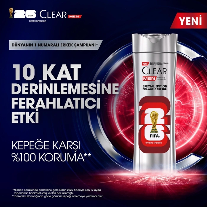 Clear Men Special Edition FIFA World Cup Kepeğe Karşı Etkili Şampuan 330 ml