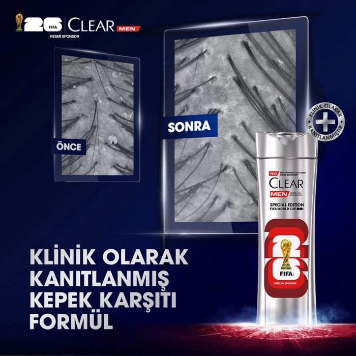 Clear Men Special Edition FIFA World Cup Kepeğe Karşı Etkili Şampuan 330 ml