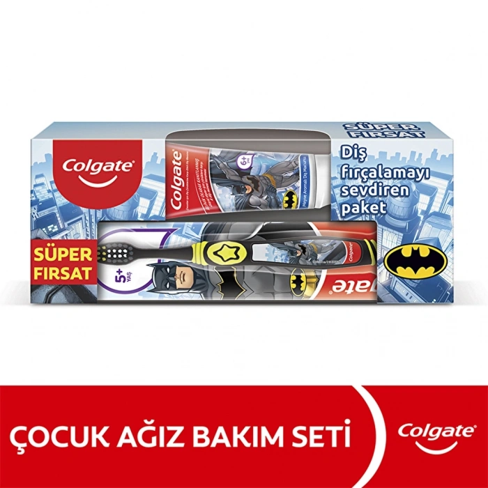 Colgate Barbie & Batman Diş Macunu 75 ml - Diş Fırçası Ağız Bakım Paketi (Asortili)