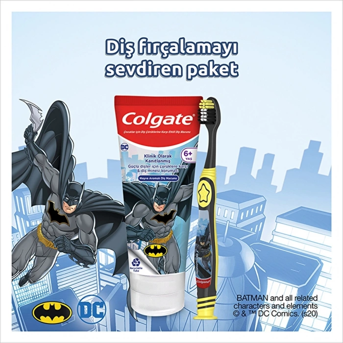 Colgate Barbie & Batman Diş Macunu 75 ml - Diş Fırçası Ağız Bakım Paketi (Asortili)
