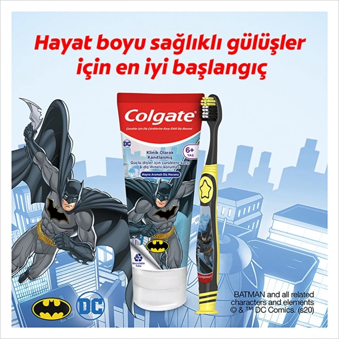 Colgate Barbie & Batman Diş Macunu 75 ml - Diş Fırçası Ağız Bakım Paketi (Asortili)