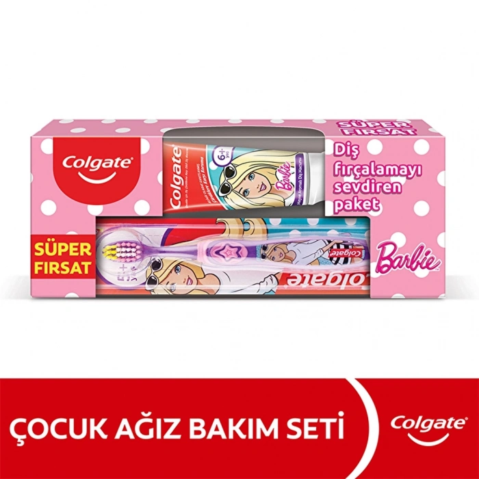 Colgate Barbie & Batman Diş Macunu 75 ml - Diş Fırçası Ağız Bakım Paketi (Asortili)