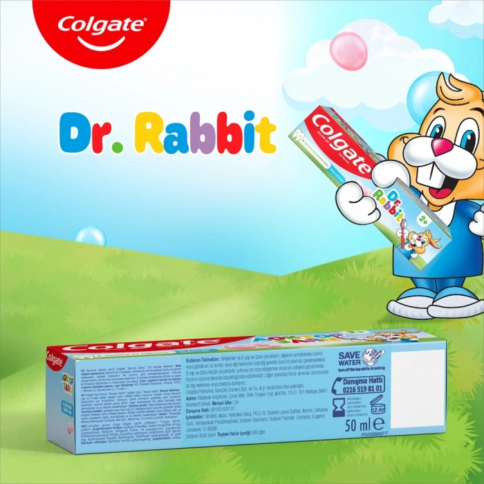 Colgate Dr. Rabbit Bubblegum Çocuk Diş Macunu 50 ml