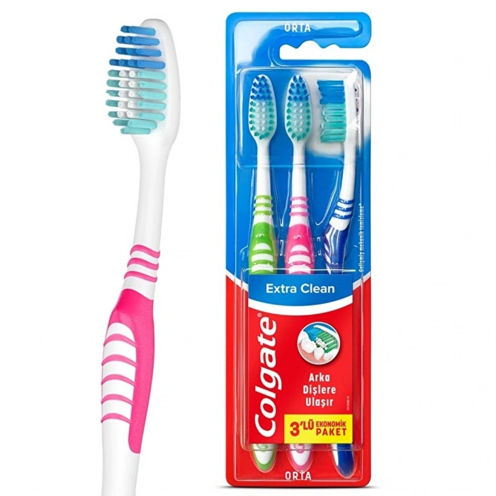 Colgate Extra Clean Orta Diş Fırçası 2+1
