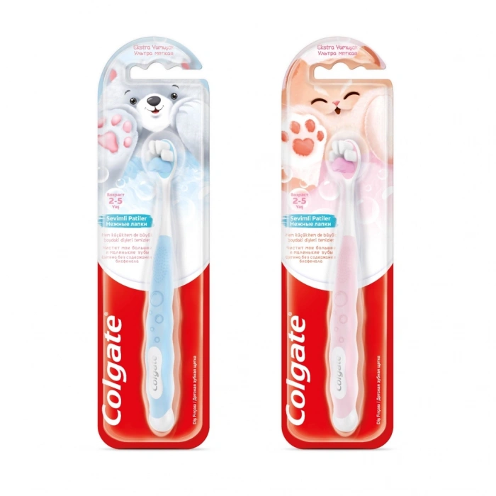 Colgate Fluffy Paws Çocuk Diş Fırçası (Ekstra Yumuşak) (Asortili)