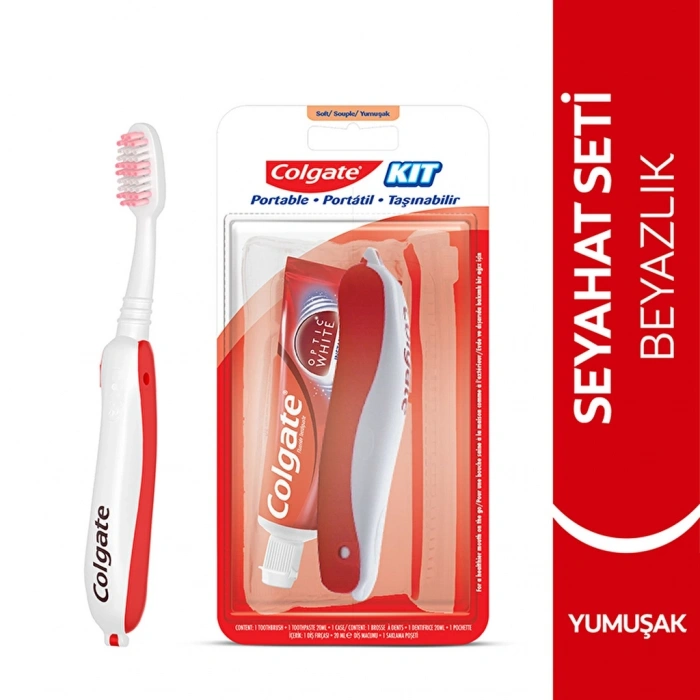 Colgate Optic White Diş Macunu 20 ml + Diş Fırçası (Seyahat Seti)