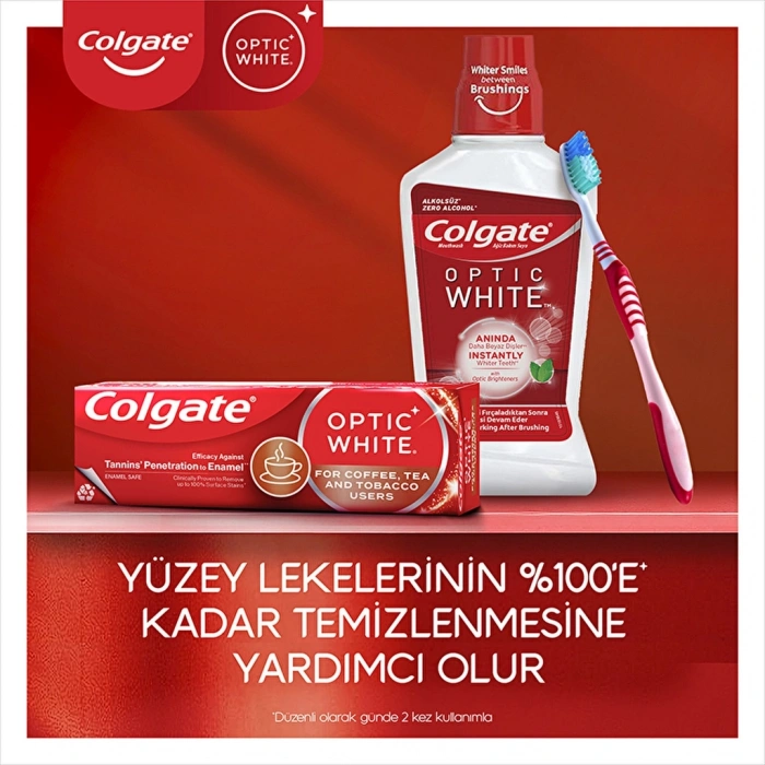 Colgate Optic White Kahve Çay ve Tütün Kullananlar İçin Diş Macunu 75 ml