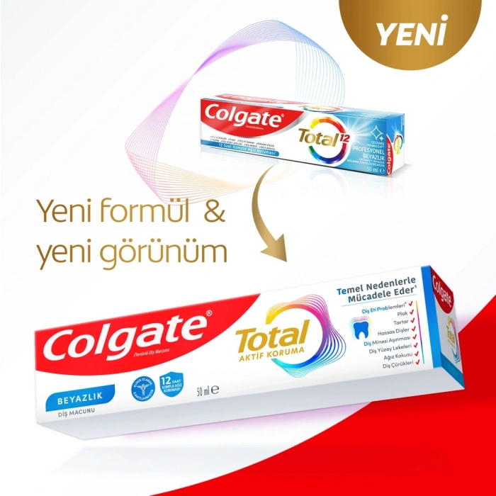 Colgate Total Beyazlık Diş Macunu 50 ml x 2