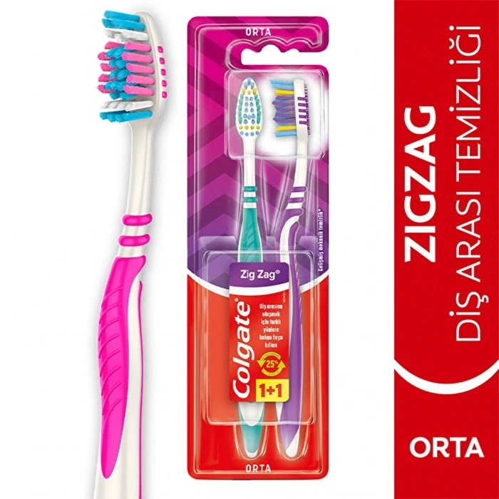 Colgate Zig Zag Diş Fırçası 1+1 (Orta)