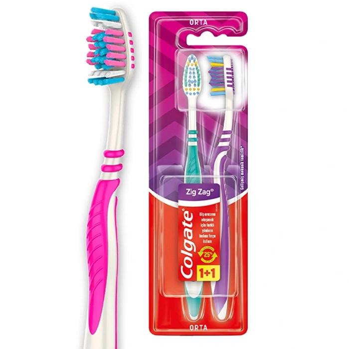 Colgate Zig Zag Diş Fırçası 1+1 (Orta)
