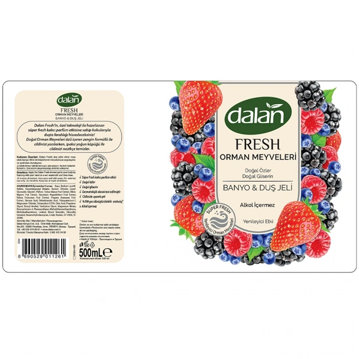Dalan Fresh Banyo ve Duş Jeli Orman Meyveleri 500 ml