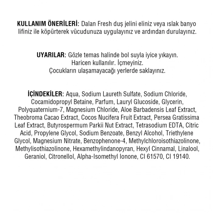 Dalan Fresh Duş Jeli Aloe Vera 450 ml