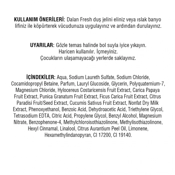 Dalan Fresh Duş Jeli Pembe Greyfurt 450 ml
